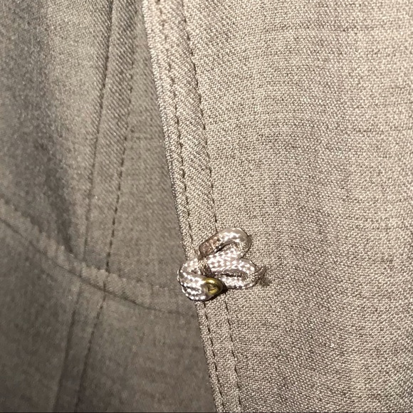 Suit Blazer Jacket, Taupe, 3/4 Sleeve - Picture 6 of 7